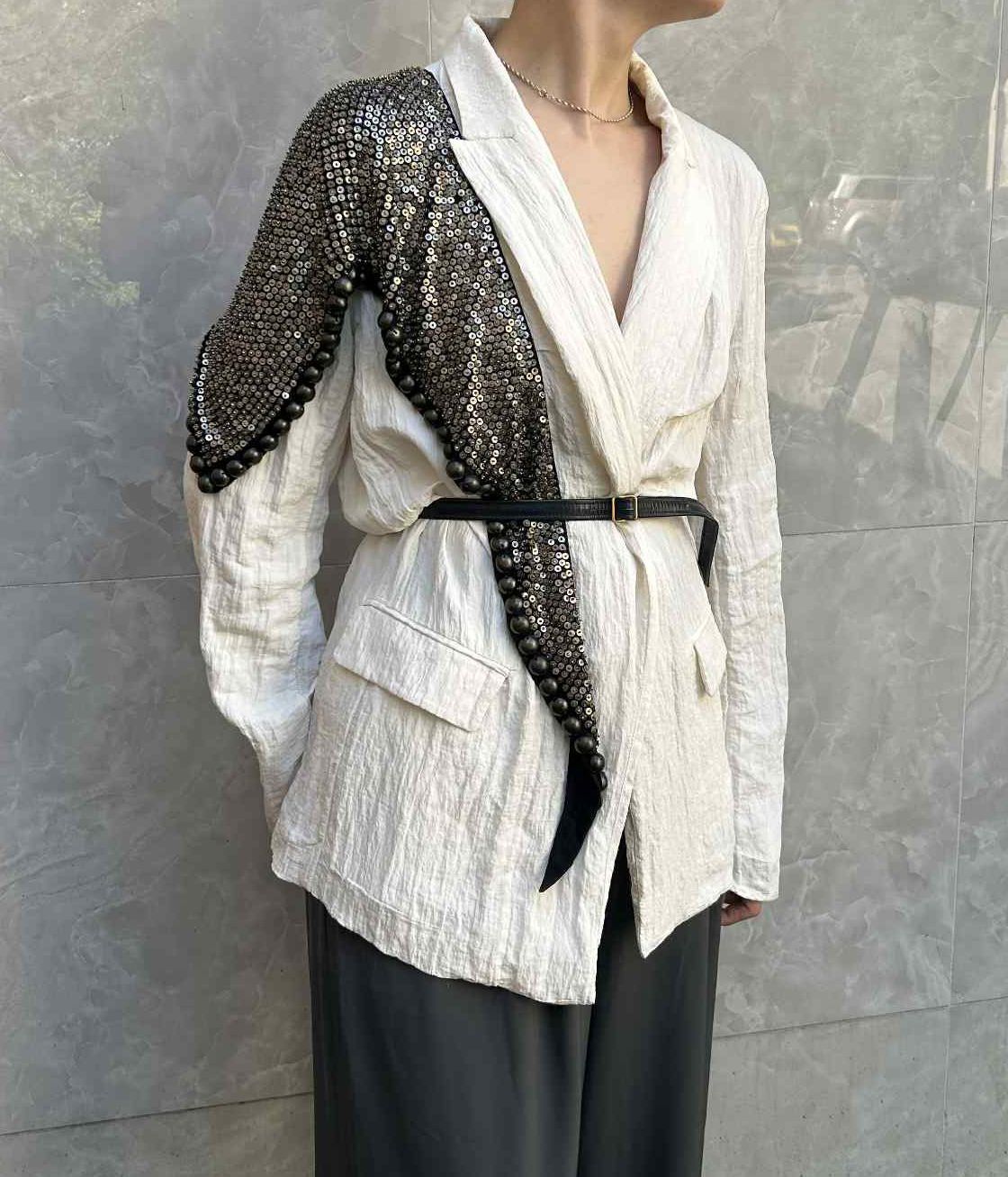 Isabel Marant Isabel Marant Pisa Silk & Brass Metal Studded Scarf Size ONE SIZE - 1 Thumbnail