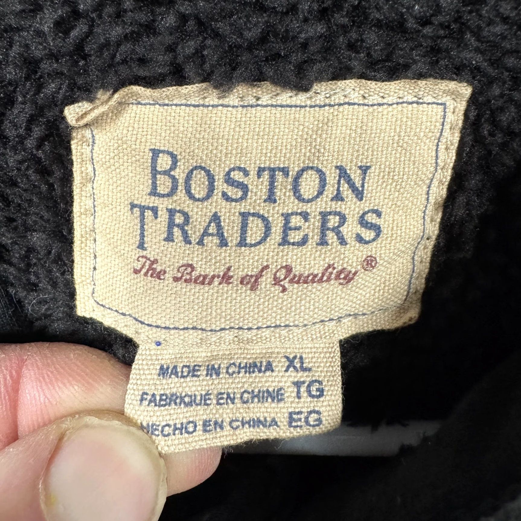 Vintage Boston Traders Jacket XL Black White Fleece Sherpa Lined Grunge Outdoors Shacket Size US XL / EU 56 / 4 - 7 Thumbnail