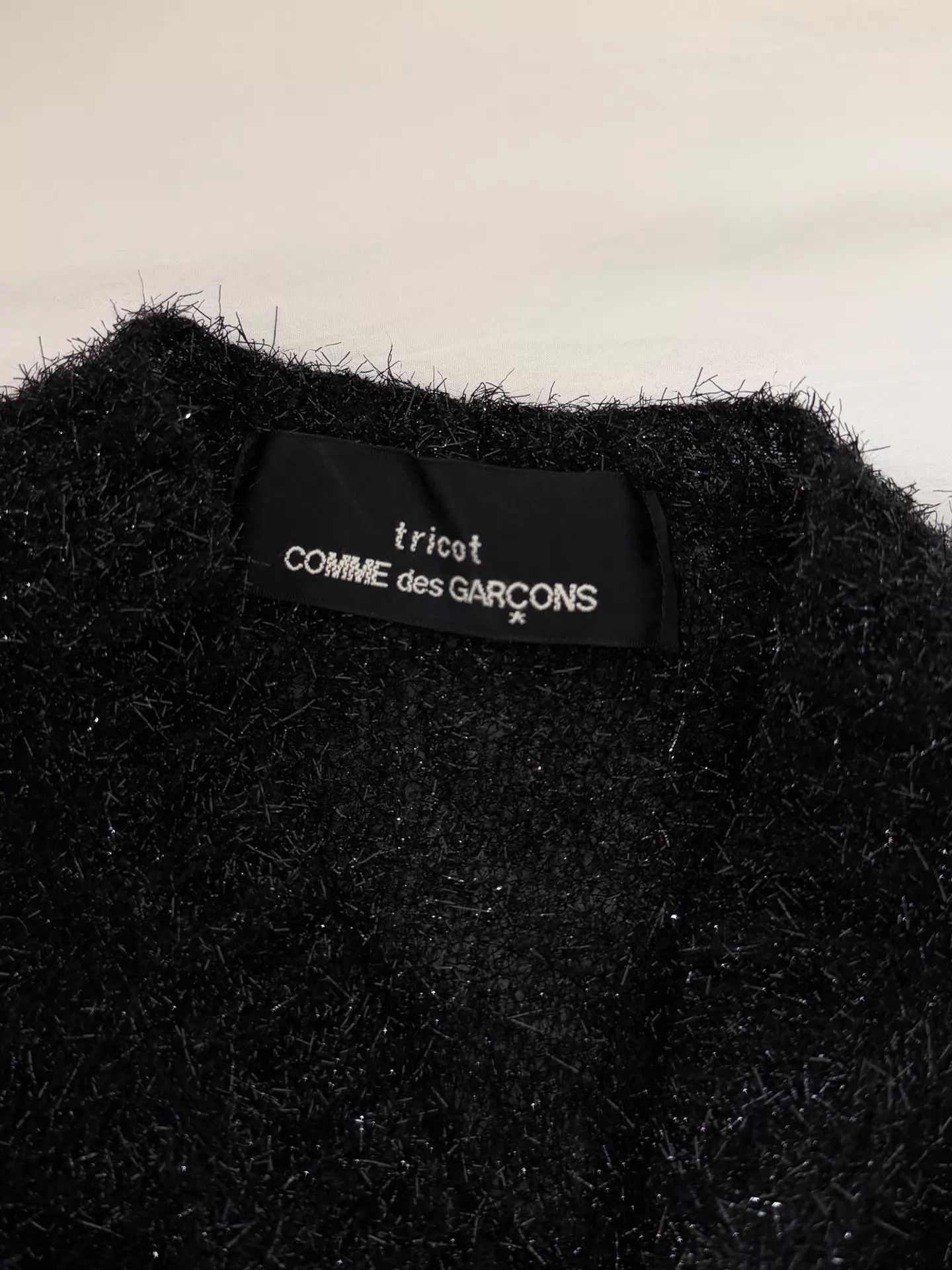 Comme des Garcons Comme des Garçons 99 Tricot Knit Top Blk Shimmer Wool-Panel Size ONE SIZE - 8 Thumbnail