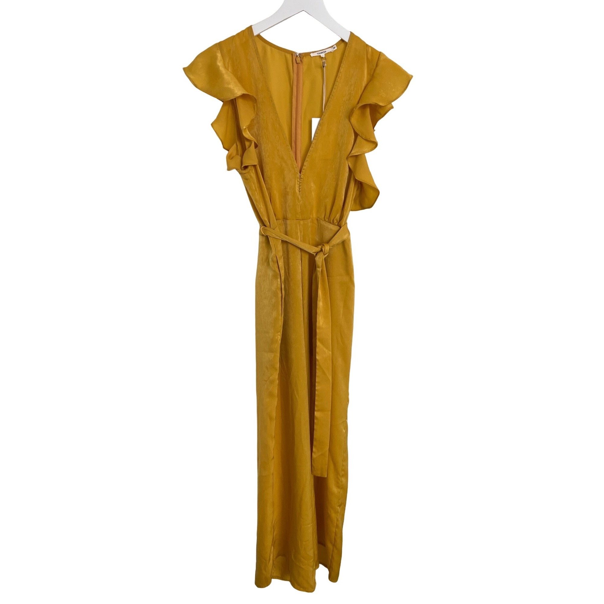 REVOLVE Tularosa Sunset Yellow Ruffle Sleeve Jumpsuit Size 27" / US 4 / IT 40 - 4 Thumbnail