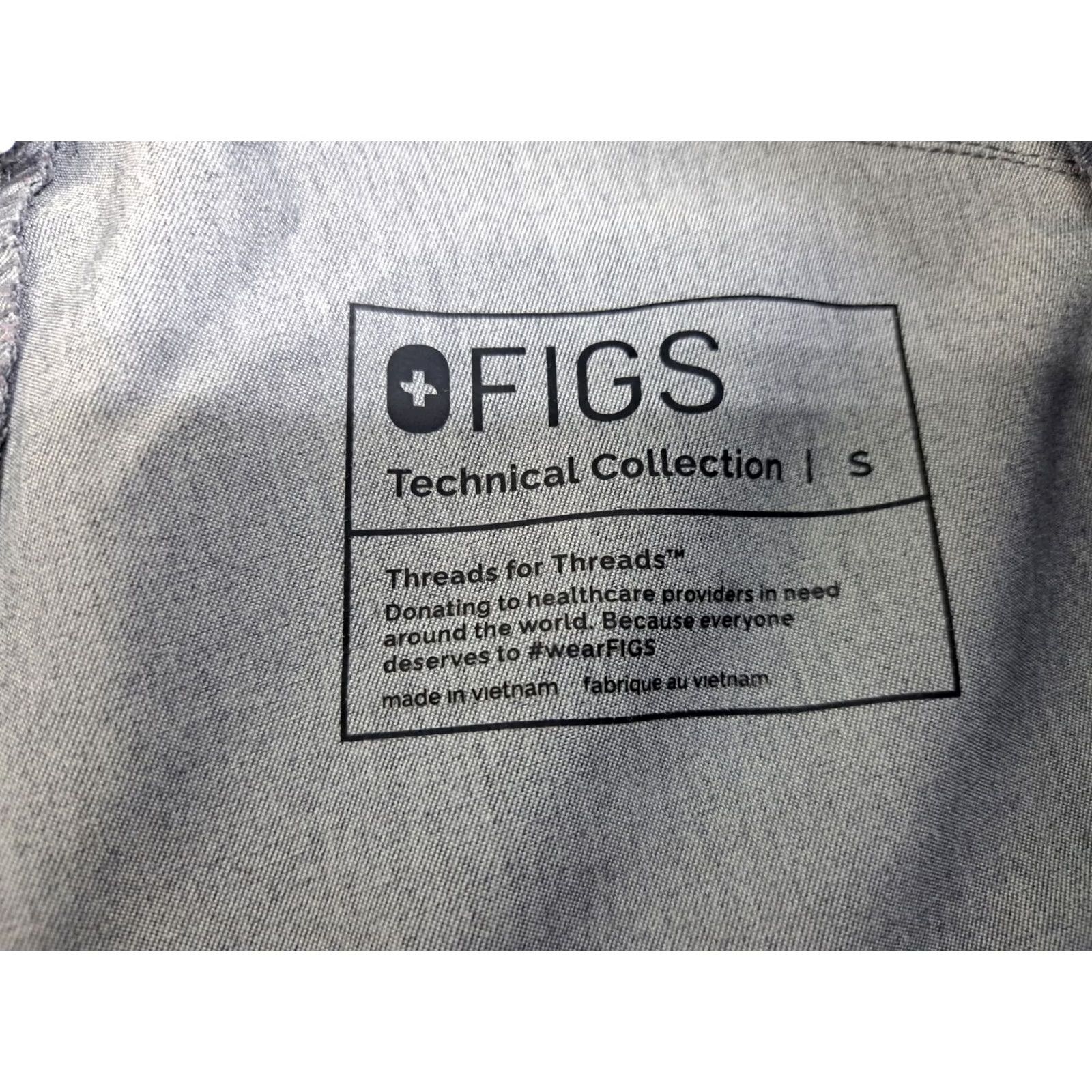 Vintage FIGS Womens T21004 Grey Cargo Scrub Pants Small 30" Inseam Womens Grey Cargo Scrub Pants Size 28" / US 6 / IT 42 - 2 Thumbnail