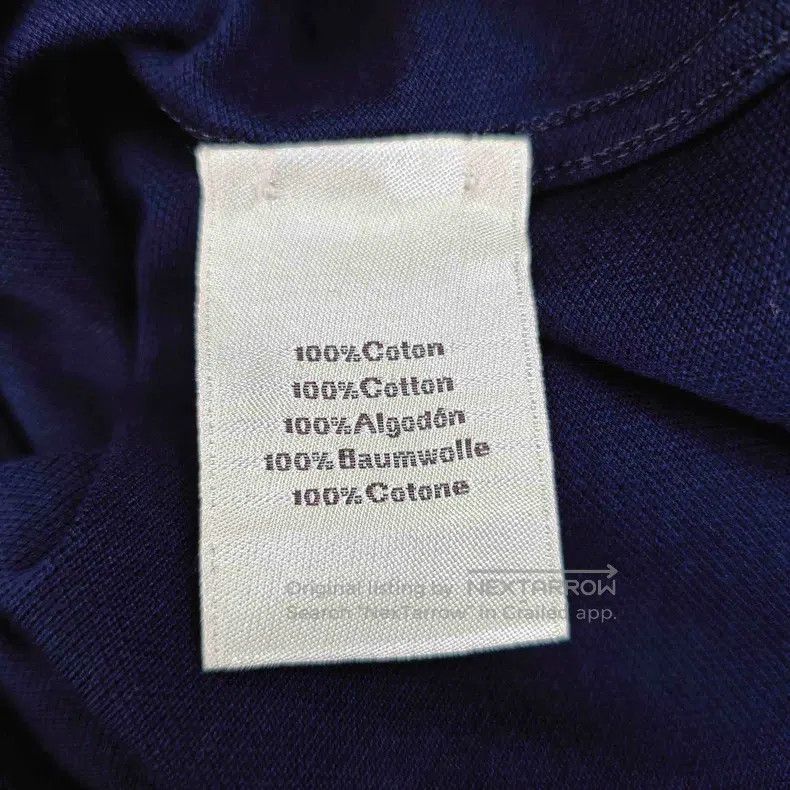 Hermes Hermes Navy blue chest pocket embroidered polo shirt Size US L / EU 52-54 / 3 - 4 Thumbnail
