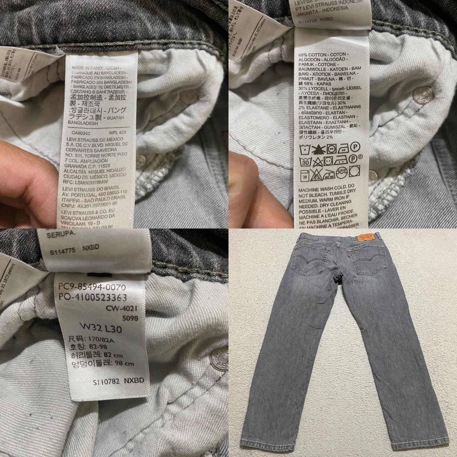 Levi's Levi's Jeans 531 Mens 32x30 Gray Denim Straight Medium Wash Athletic Slim Shirt Size US 30 / EU 46 - 8 Thumbnail