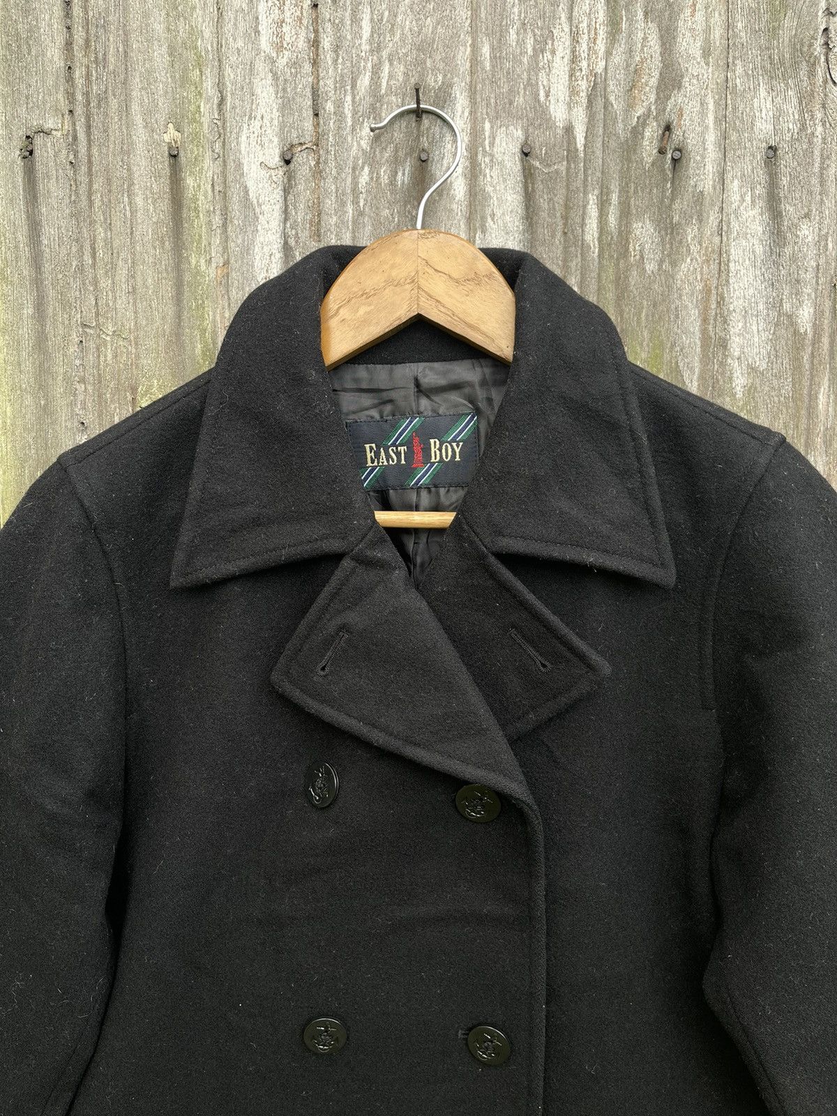 Designer East Boy Classic Wool Peacoat — Black (Fits M-L) Size US M / EU 48-50 / 2 - 2 Thumbnail