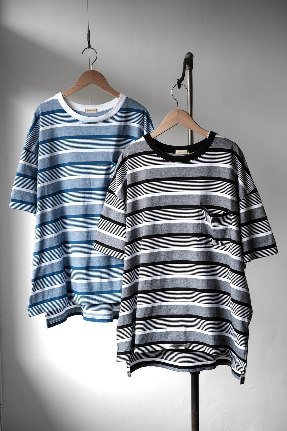 Japanese Brand YSTRDY’S TMRRW Border Baggy Tee black Size US S / EU 44-46 / 1 - 2 Thumbnail