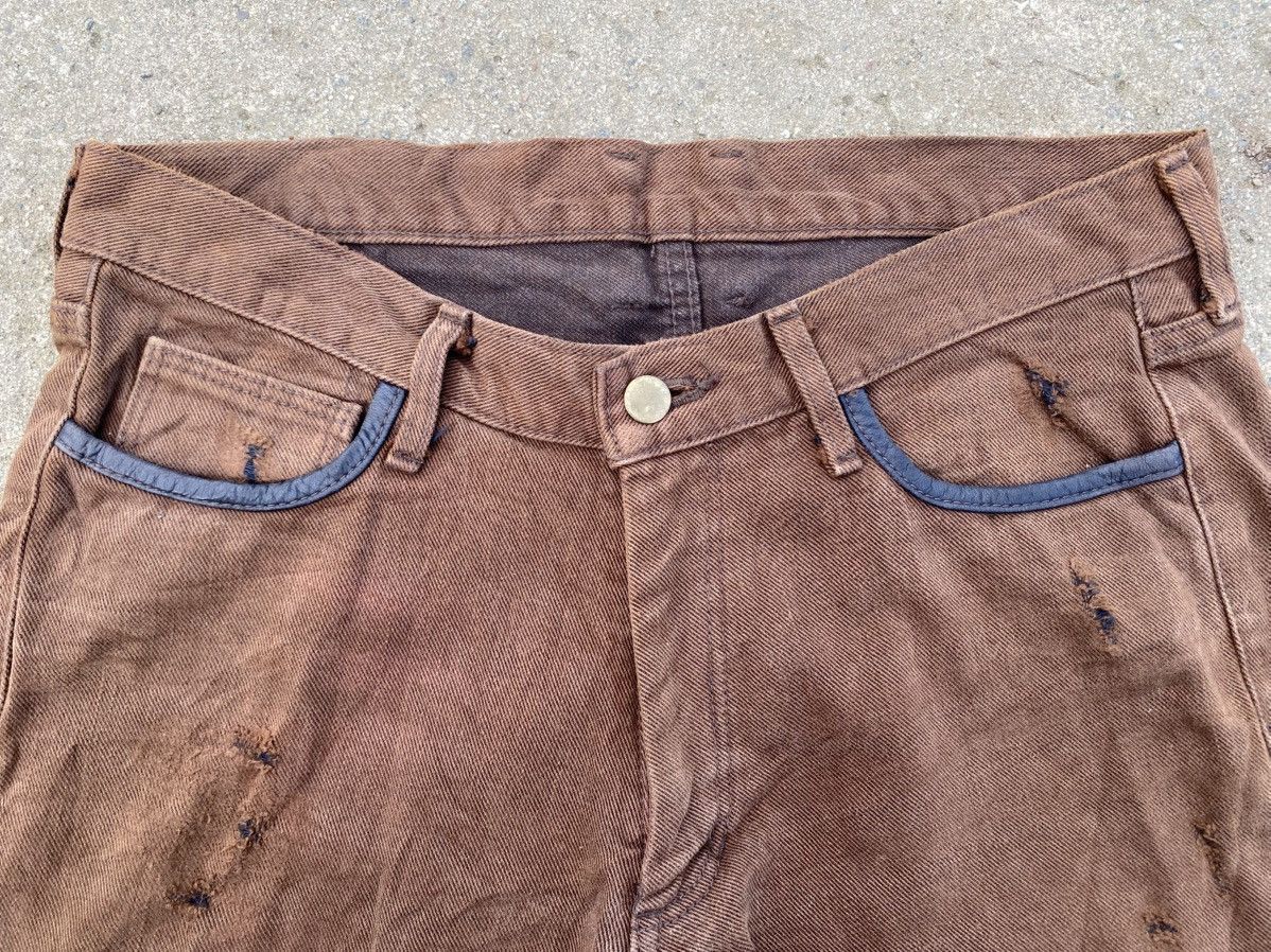 14th Addiction × KMRii RAGE Brown Thick Cotton Flare Denim Size US 31 - 7 Thumbnail