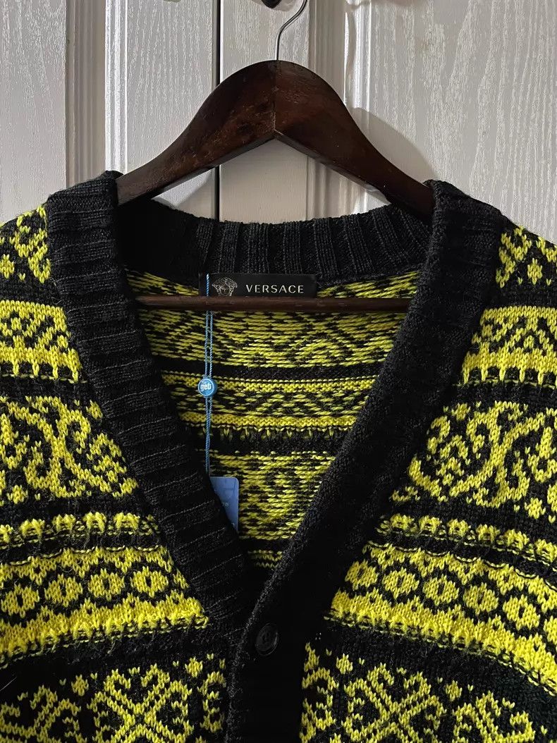 Versace Versace Ribbed trim with wool knit Size 3XL / US 20-22 - 3 Thumbnail