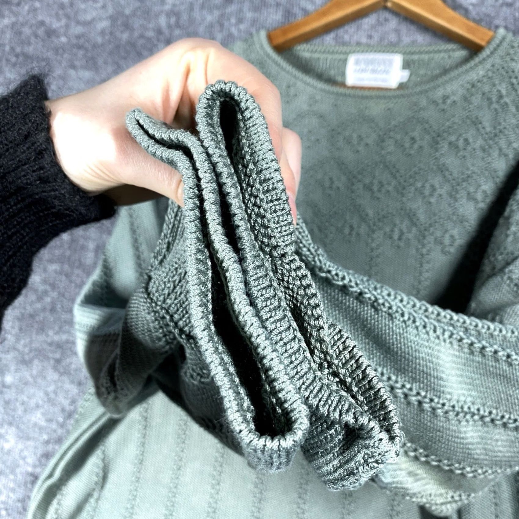 Vintage VINTAGE Ramsay of Dublin Ireland Sweater Women Oversized Hand Loomed Cotton L Green Size L / US 10 / IT 46 - 7 Thumbnail