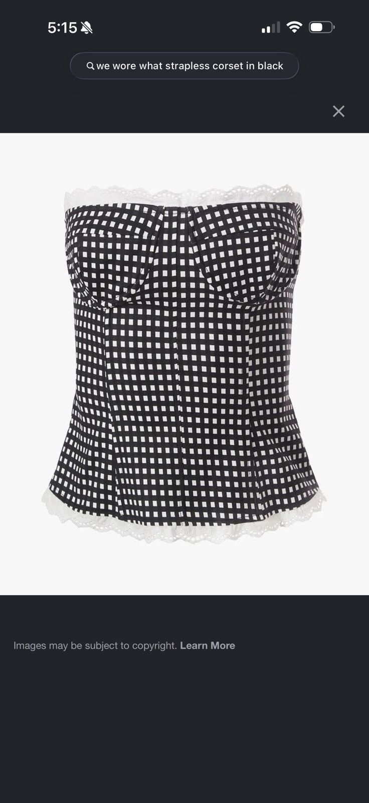 WeWoreWhat Strapless corset in black Size M / US 6-8 / IT 42-44 - 2 Thumbnail