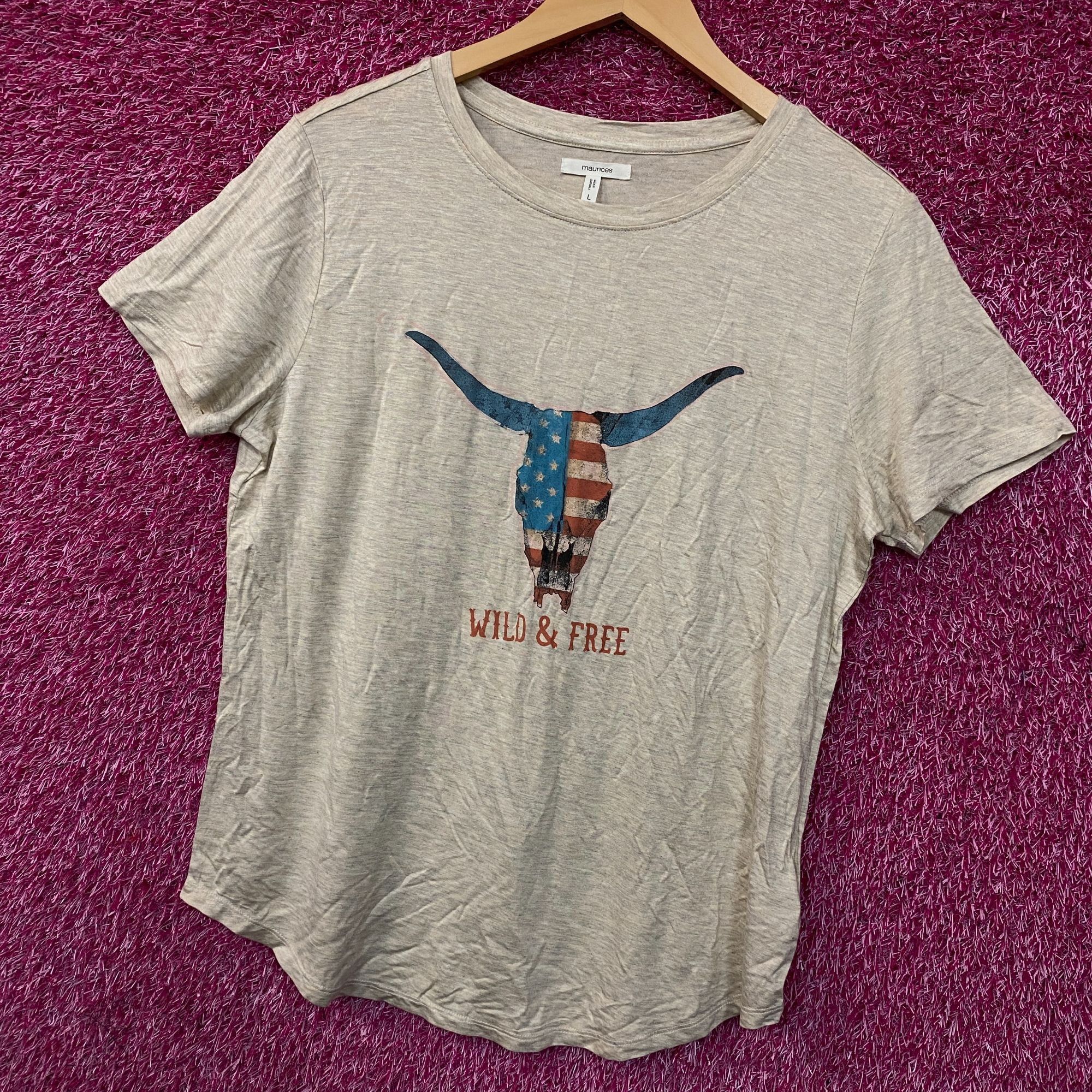Other Maurices Americana Wild & Free Graphic T-Shirt Large Size L / US 10 / IT 46 - 3 Thumbnail
