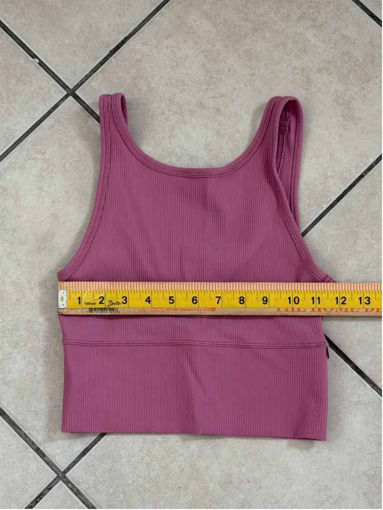 Lululemon LULULEMON POWER PIVOT TANK TOP RIB PINK SIZE 2 PTP 11.5” Size XS / US 0-2 / IT 36-38 - 2 Thumbnail