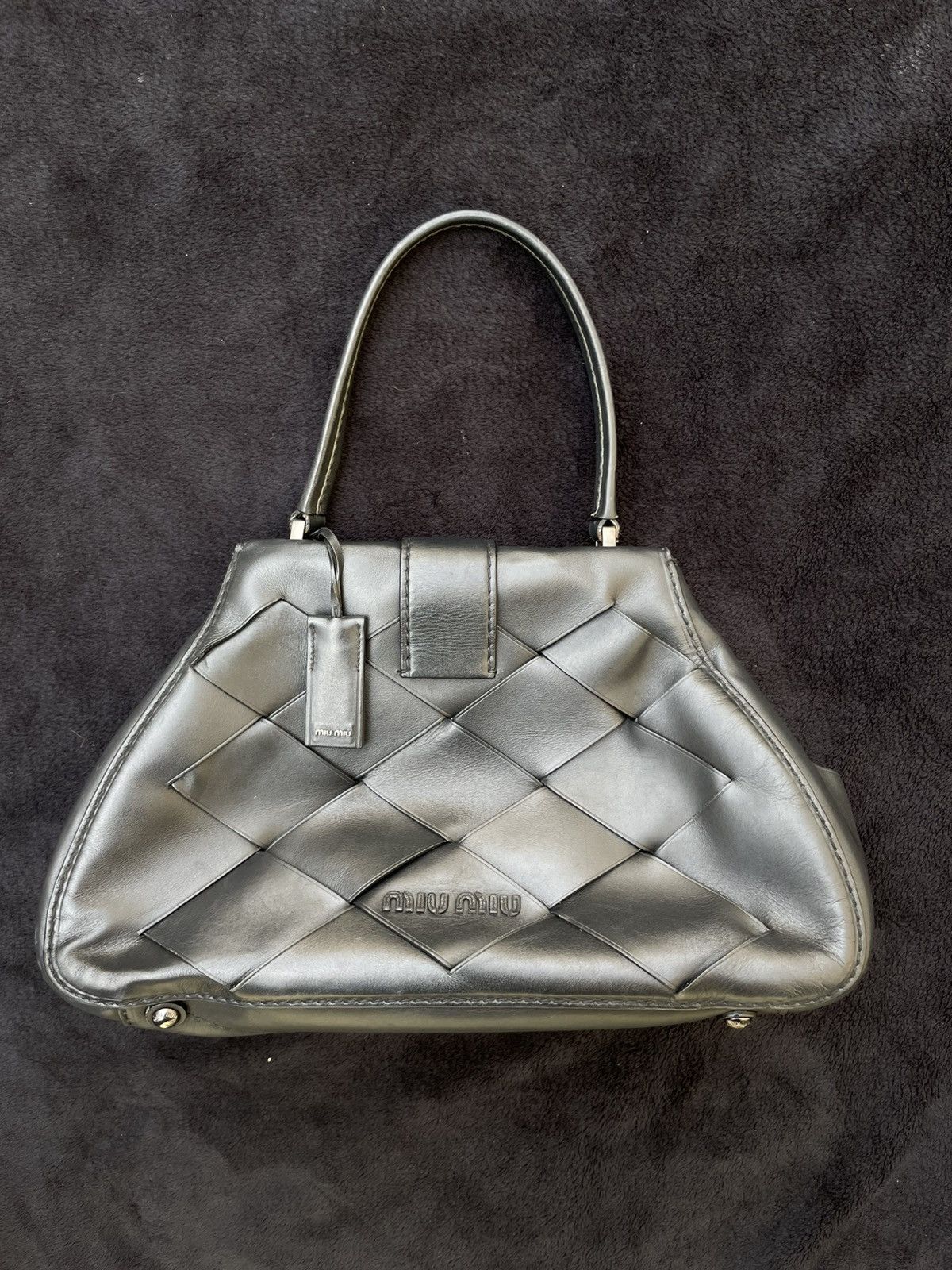 Miu Miu Miu Miu Leather Handbag Woman‘s Black One Size Size ONE SIZE - 2 Thumbnail