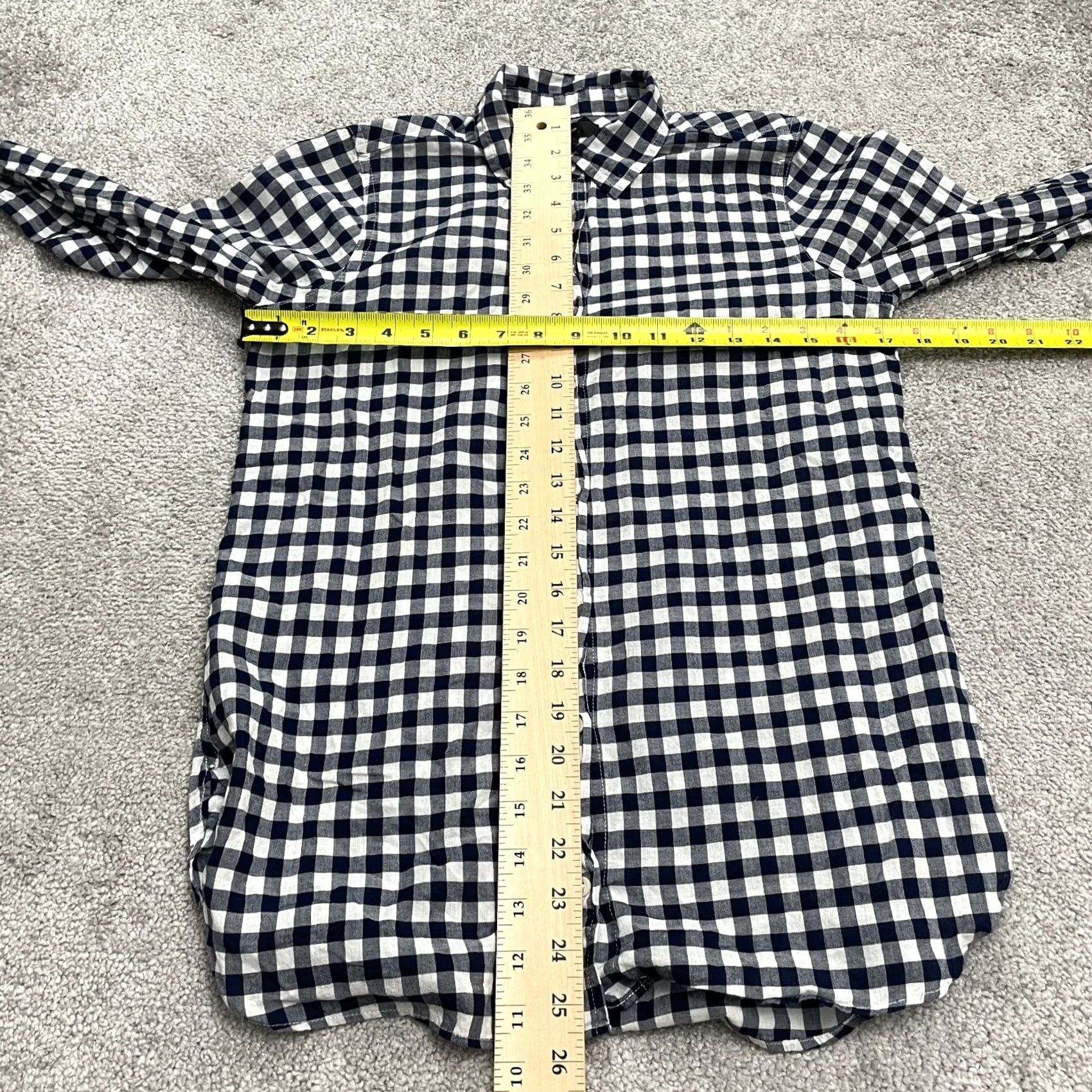 J.Crew J.CREW Classic Boy Fit Shirt Womens 00 Blue White Plaid Cotton Button-Up Shirt Womens Regular XS? Size XXS / US 00 / IT 34 - 7 Thumbnail