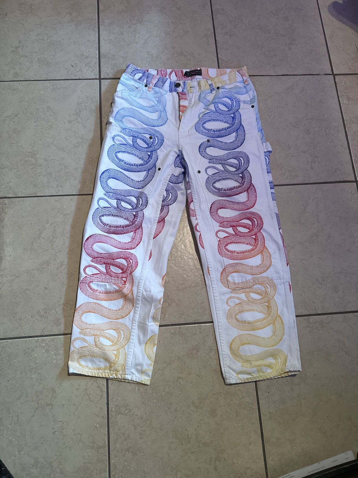 image of Hysteric Glamour Double Knee Pants in Rainbow, Men's (Size 30)