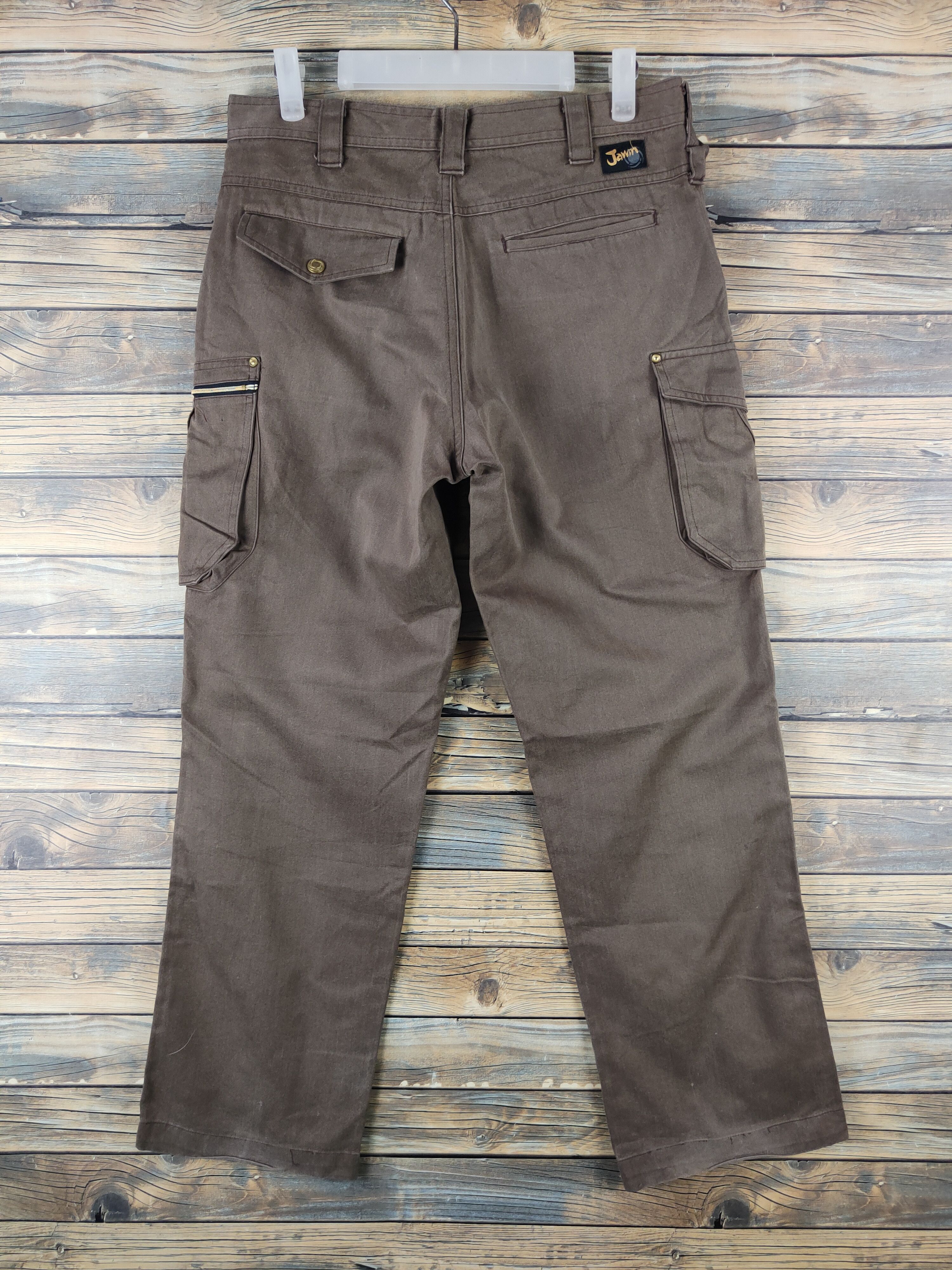 Japanese Brand DL Jichodo-Jawin Brown Multipocket Cargo Pants #1126 Size US 31 - 8 Thumbnail