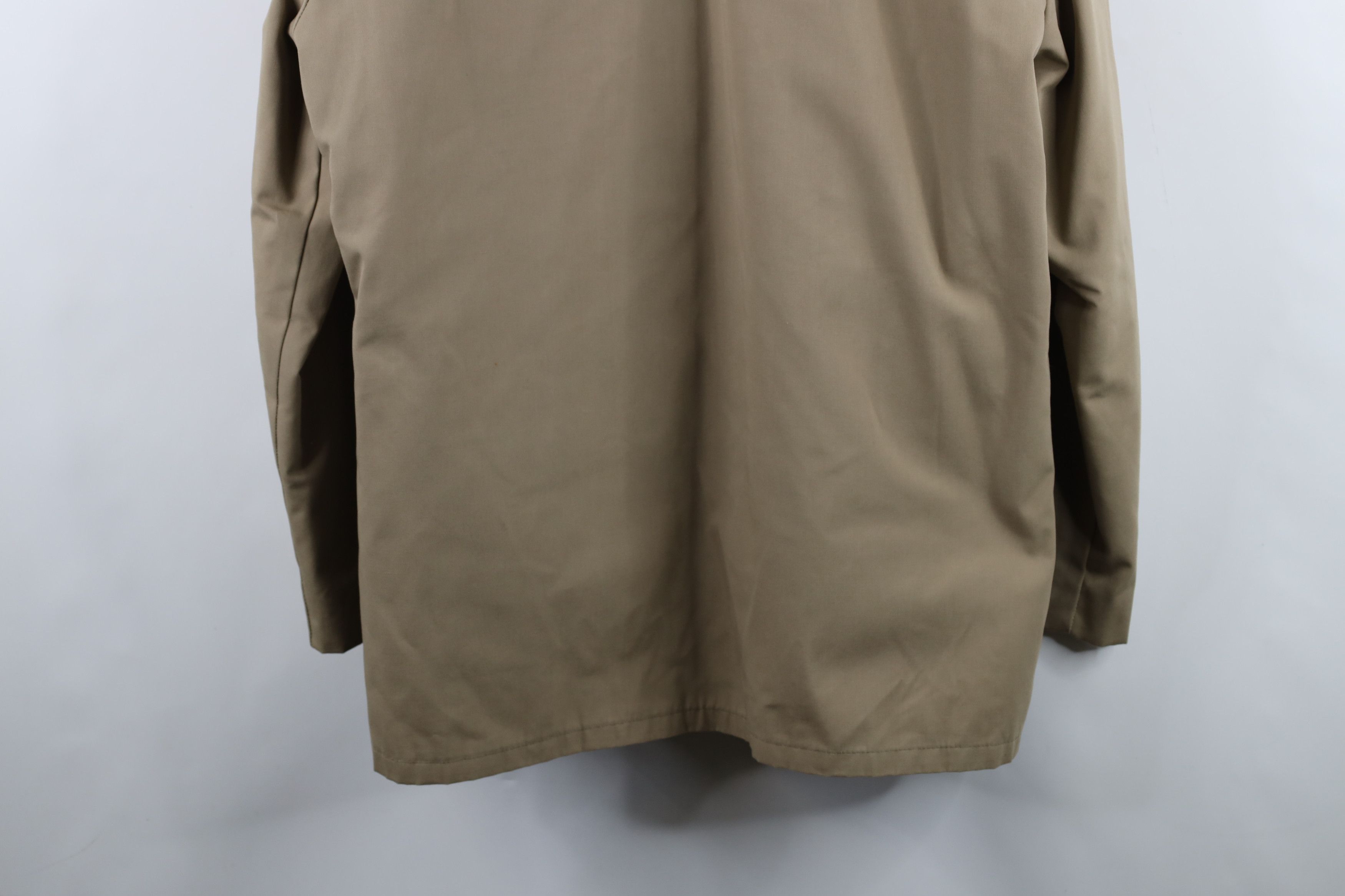 Vintage Vintage 70s Streetwear Lined Zip Collared Jacket Beige USA Size US L / EU 52-54 / 3 - 15 Thumbnail