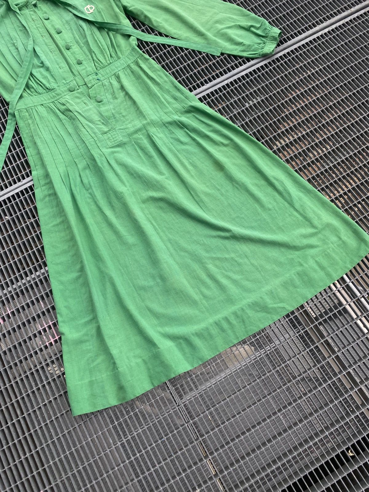 Christian Dior Monsieur Vintage 80s Christian Dior London CD Logo Cotton Dress Size M / US 6-8 / IT 42-44 - 4 Thumbnail