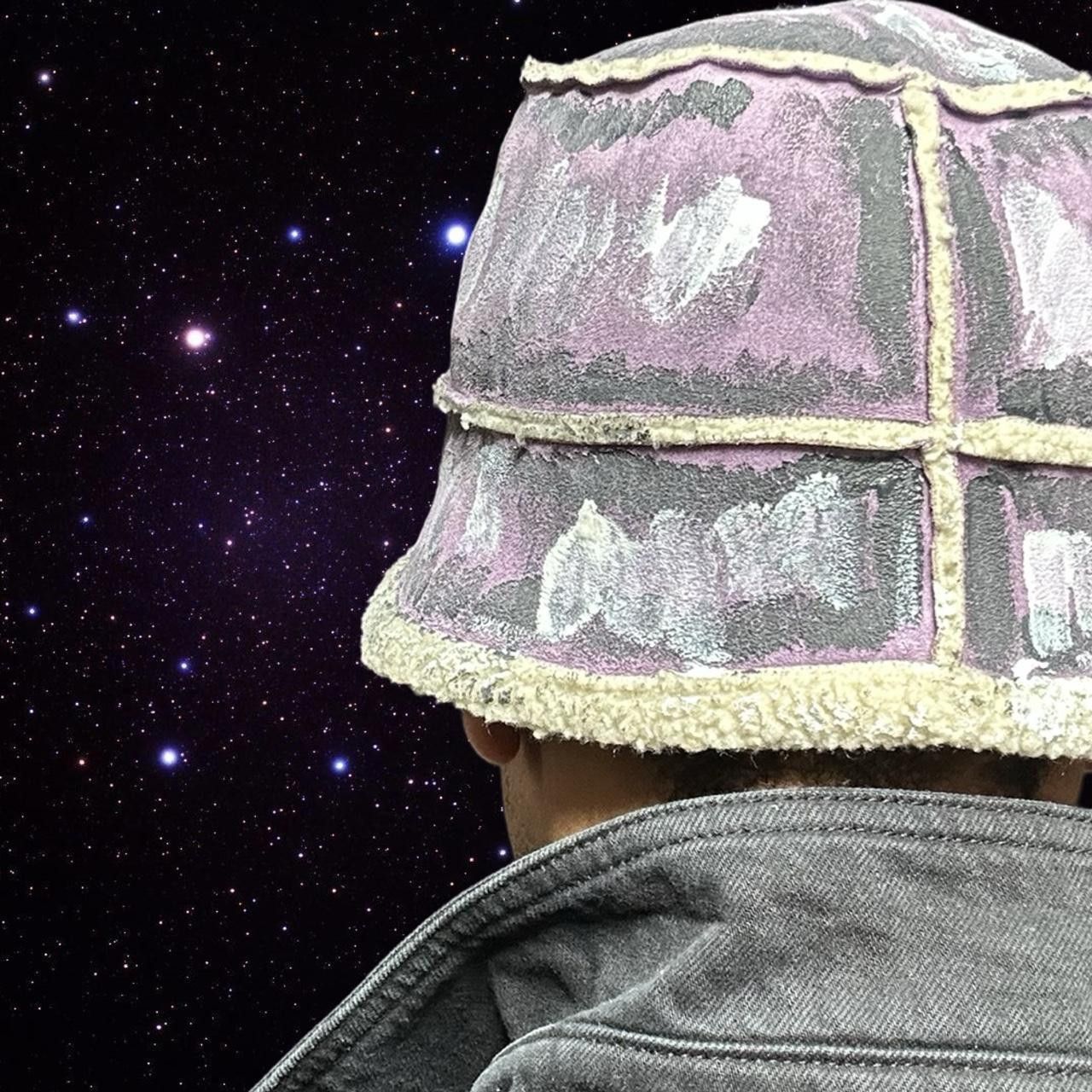 Other ASTROBOI* Lavender Painted Faux Suede Sherpa Bucket Hat Size ONE SIZE - 4 Thumbnail