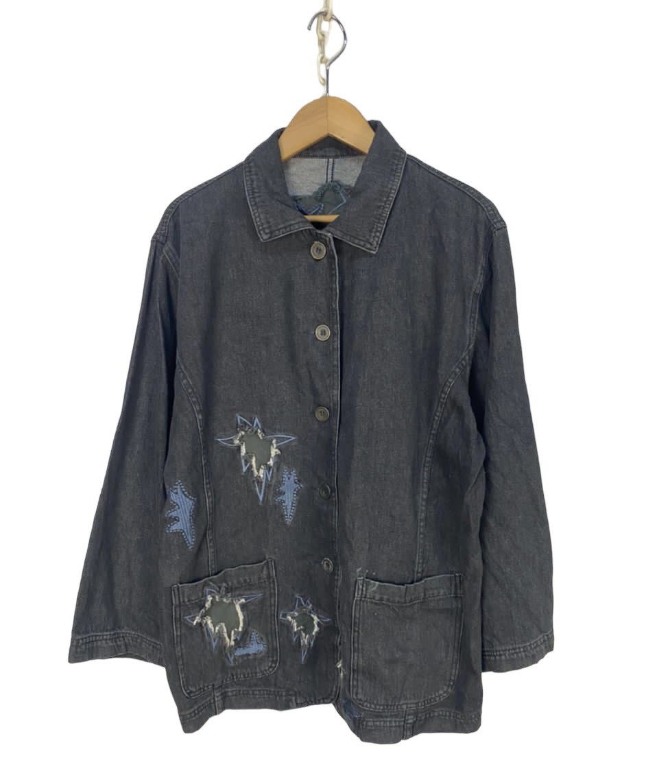Onores button up distressed denim jacket