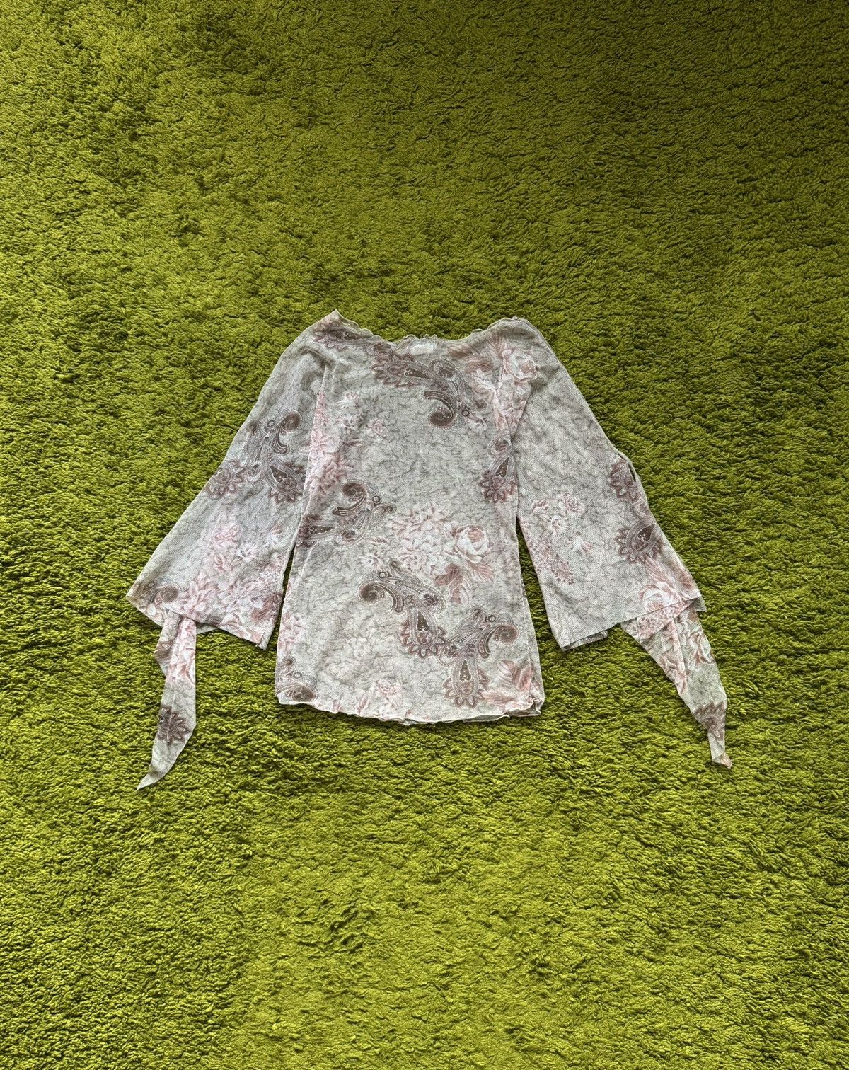 Hysteric Glamour Avant Garde Japanese Y2K Gaultier style mesh floral blouse Size S / US 4 / IT 40 - 2 Thumbnail