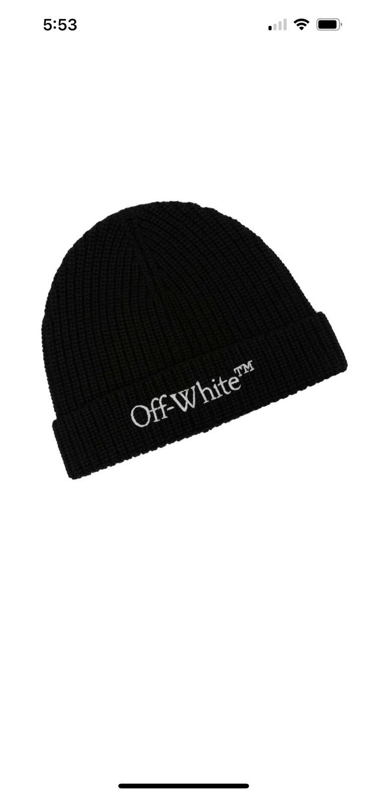 Off-White Off-white bookish classic logo beanie virgil abloh hat black Size ONE SIZE - 1 Thumbnail