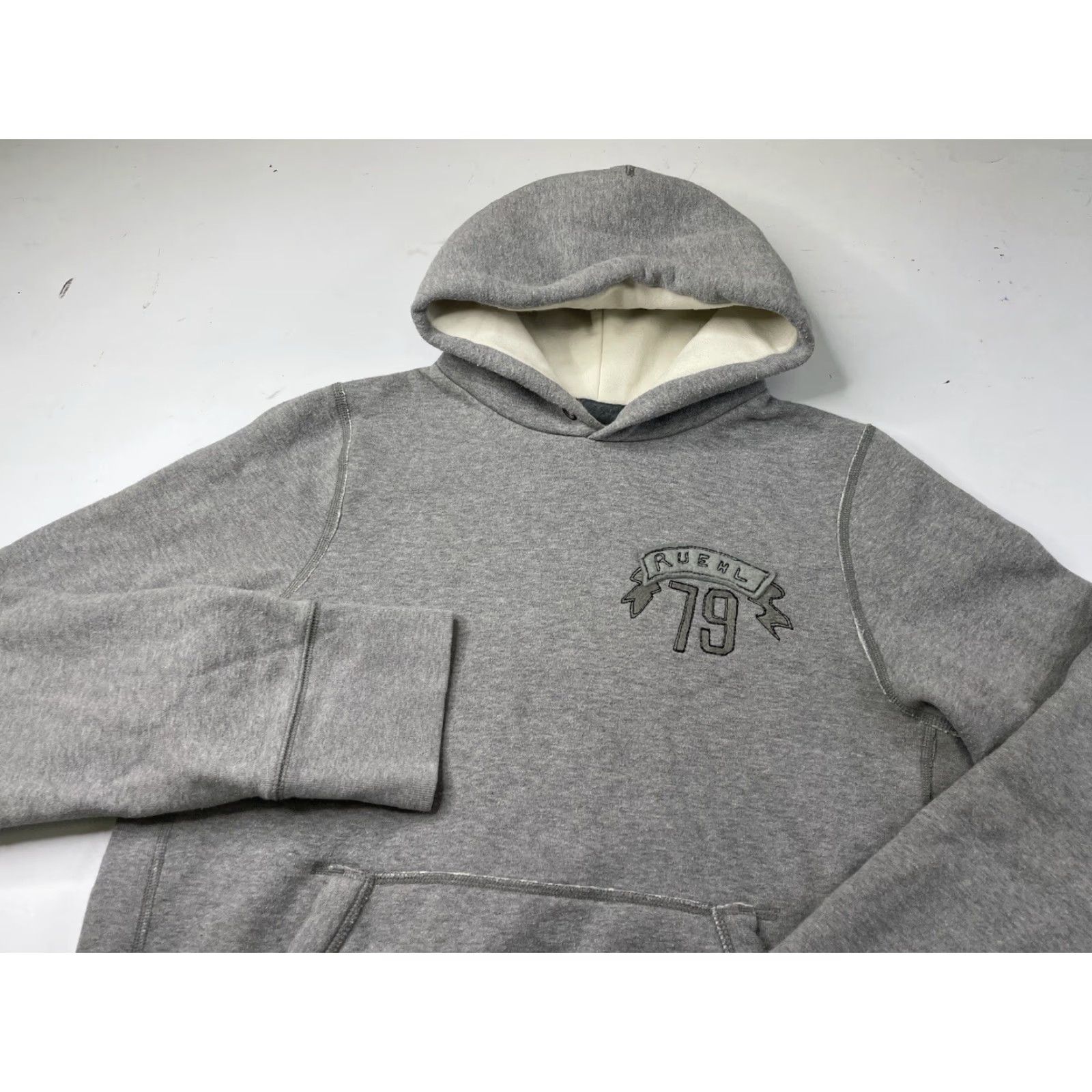 Vintage RUEHL No.925 Greenwich NY Gray Heavyweights Sweatshirt Hoodie Pullover Mens XL Size US XL / EU 56 / 4 - 4 Thumbnail