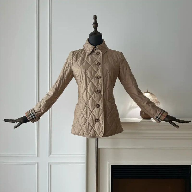 Burberry Burberry Khaki Women's Cotton Jacket Size S / US 4 / IT 40 - 1 Thumbnail