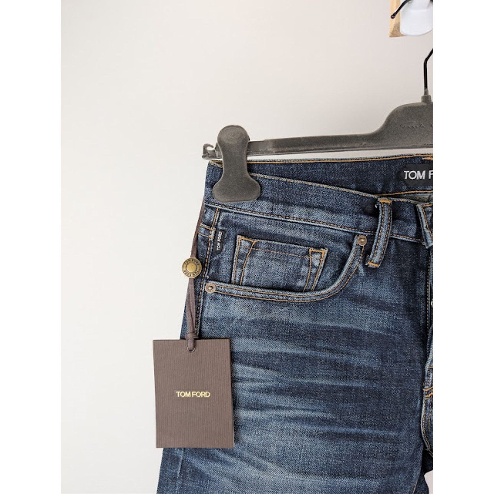 Tom Ford o1rshd1 Japanese Selvedge Slim-Fit Denim Jeans in Navy Blue Size US 32 / EU 48 - 6 Thumbnail