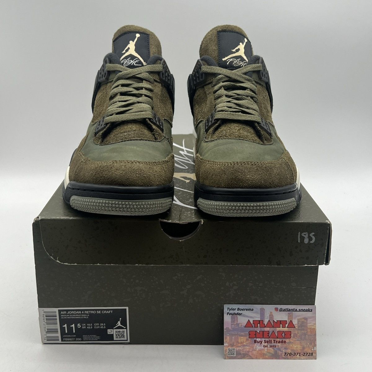 Jordan Brand Air Jordan 4 Craft Olive Size US 11.5 / EU 44-45 - 2 Thumbnail