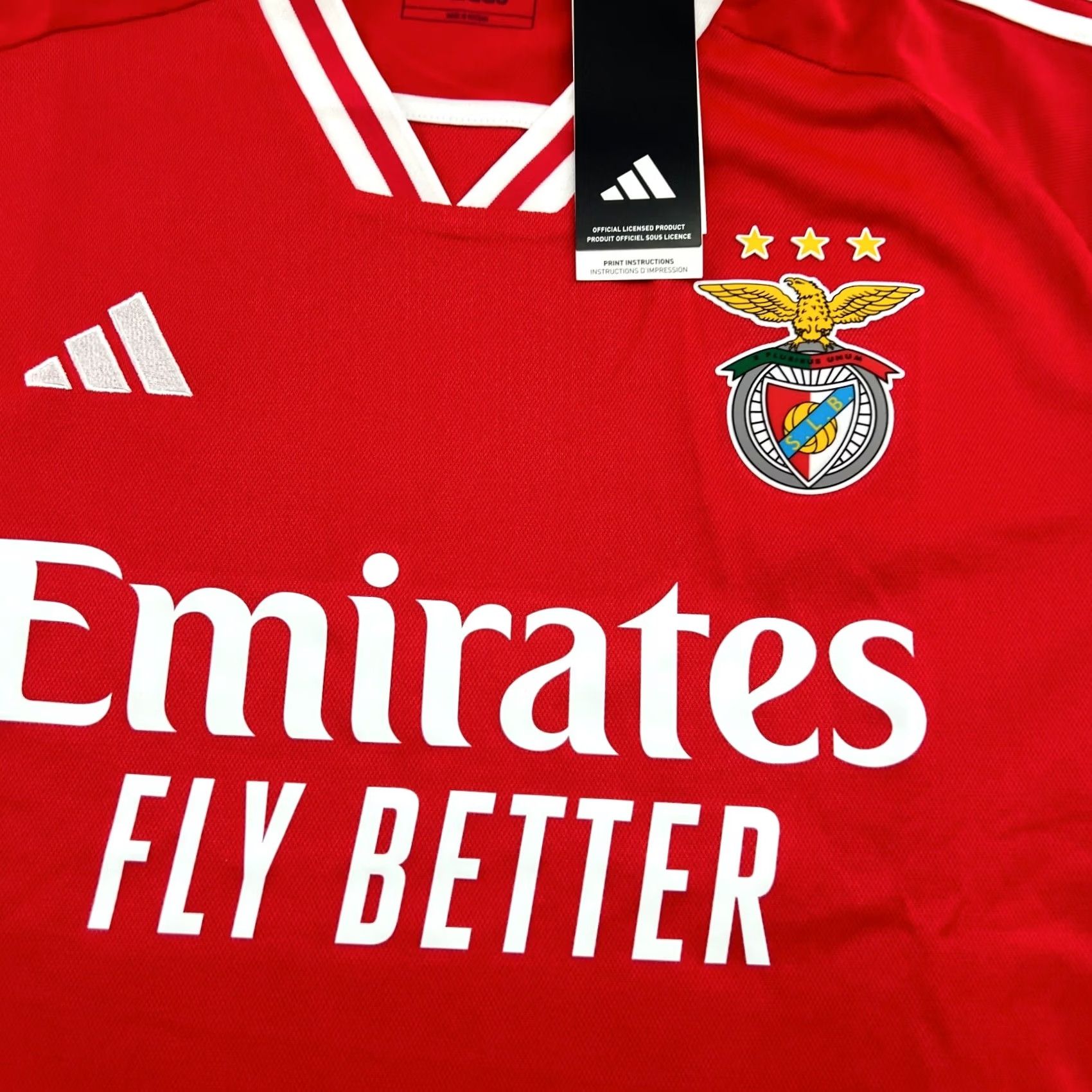 Adidas Benfica Adidas 2023-2024 Home Football Jersey Mens XL Red Shirt Size US XL / EU 56 / 4 - 3 Thumbnail