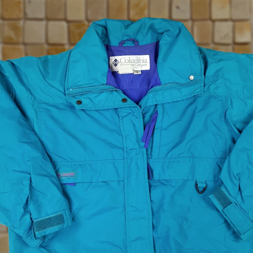 Etro VINTAGE Columbia Gizzmo Women's Jacket M Blue Zip Up Retro Ski Coat Size M / US 6-8 / IT 42-44 - 1 Thumbnail