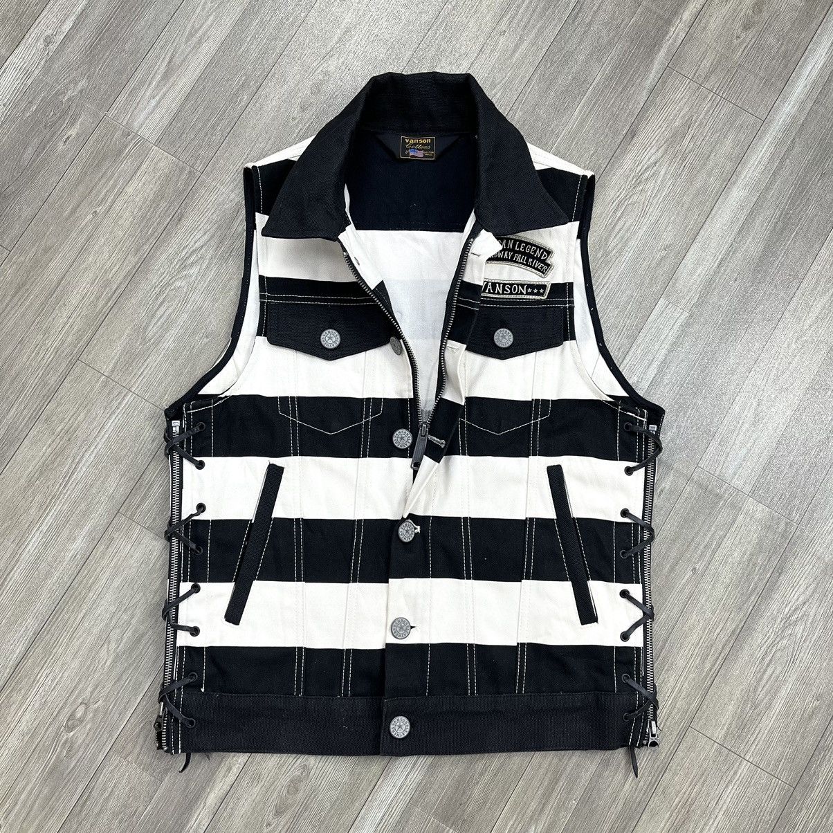 Sports Specialties × Vanson Leathers × Vintage Vintage Vanson Prisoner Motorcycle Punk Vest Ifsixwasnine Size US M / EU 48-50 / 2 - 2 Thumbnail