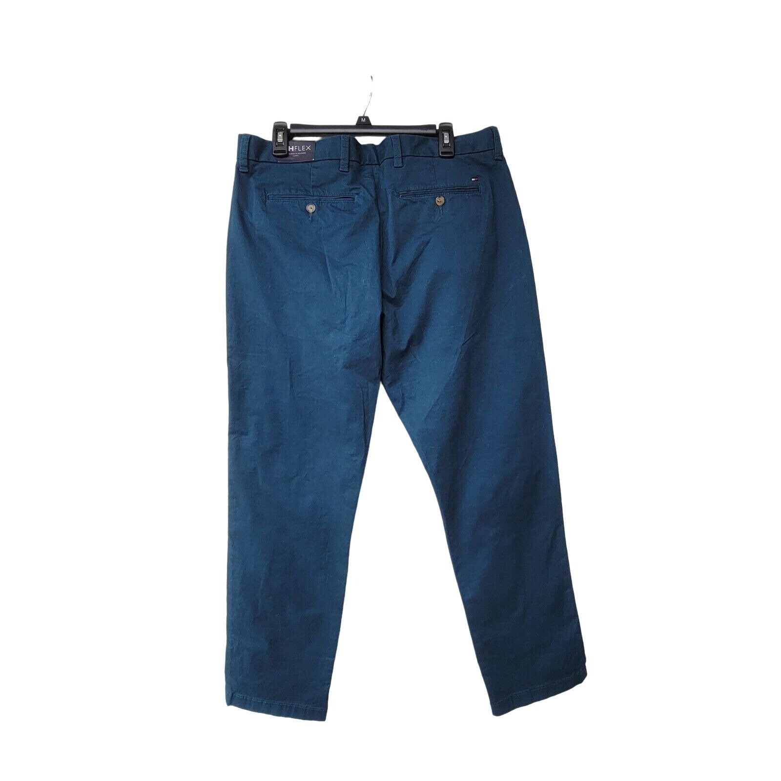 Tommy Hilfiger ⭐Tommy Hilfiger Stretch Chino Pants Size 34*30 Men Navy Blu Size US 34 / EU 50 - 2 Thumbnail