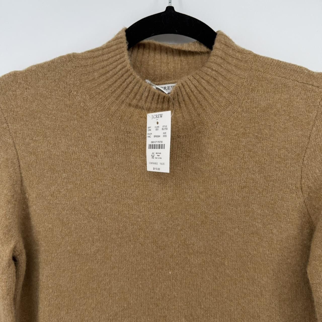 J.Crew J. Crew NWT Extra-Soft Mock Neck Sweater Dress Camel Brown Size XXS / US 00 / IT 34 - 2 Thumbnail