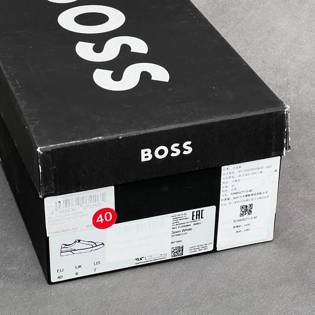 Hugo Boss HUGO BOSS White Leather Casual Sneakers 39-45 Size US 6 / EU 39 - 9 Thumbnail