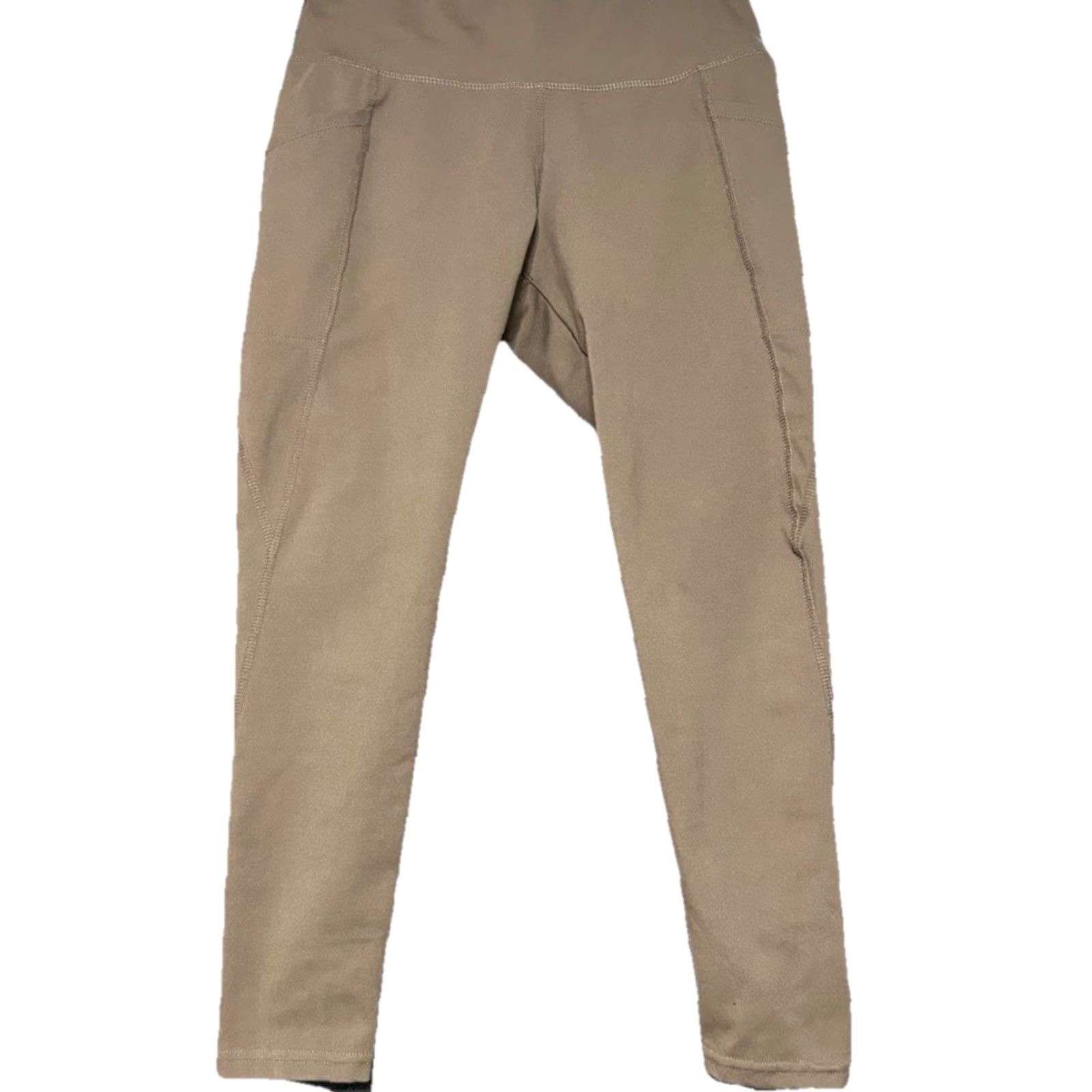 Jockey Jockey Leggings Women Small Mocha Elastic Waist Inseam 23" Yoga Activewear Size 28" / US 6 / IT 42 - 2 Thumbnail