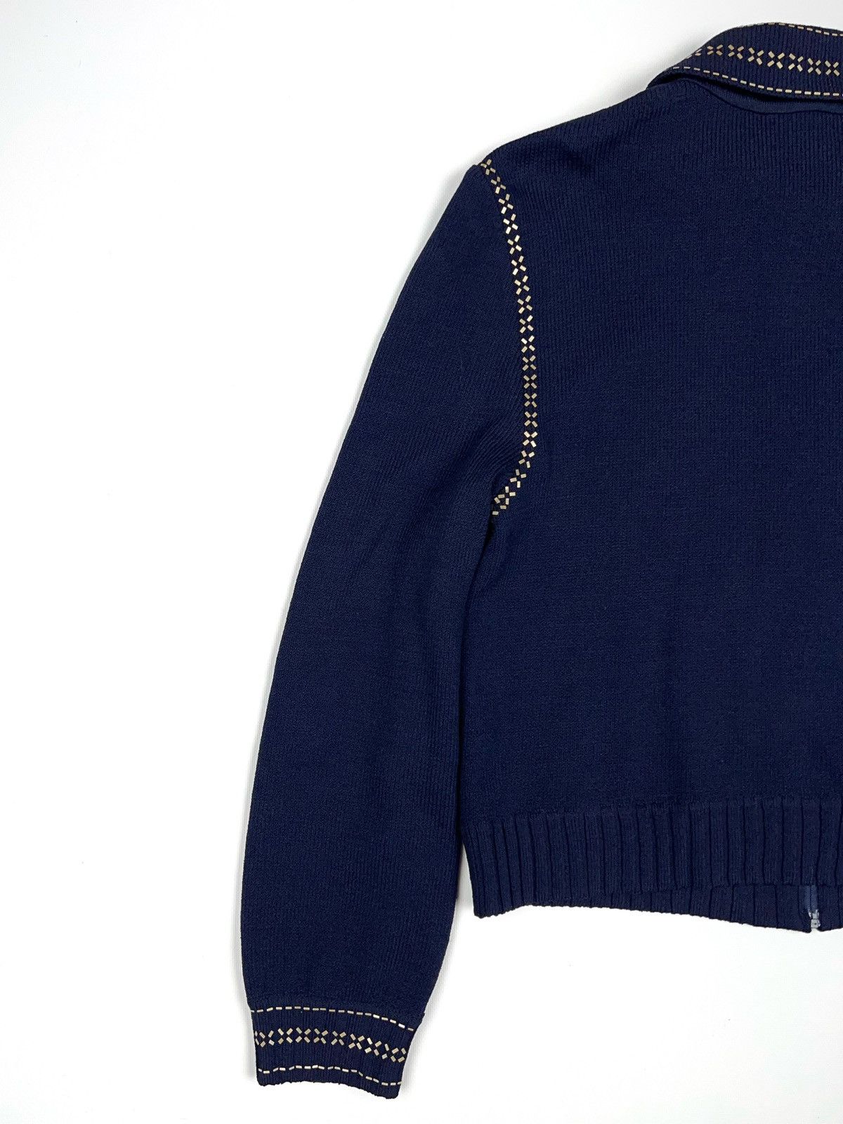 St. John St John Collection Knit Zip Cardigan Sweater made in USA Size L / US 10 / IT 46 - 9 Thumbnail