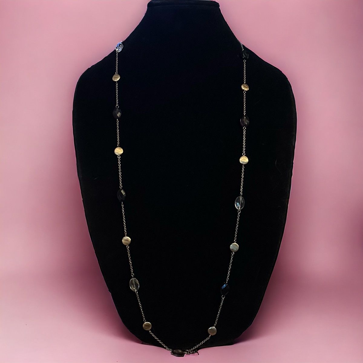 Other Long bead and disc chain necklace Size ONE SIZE - 1 Thumbnail