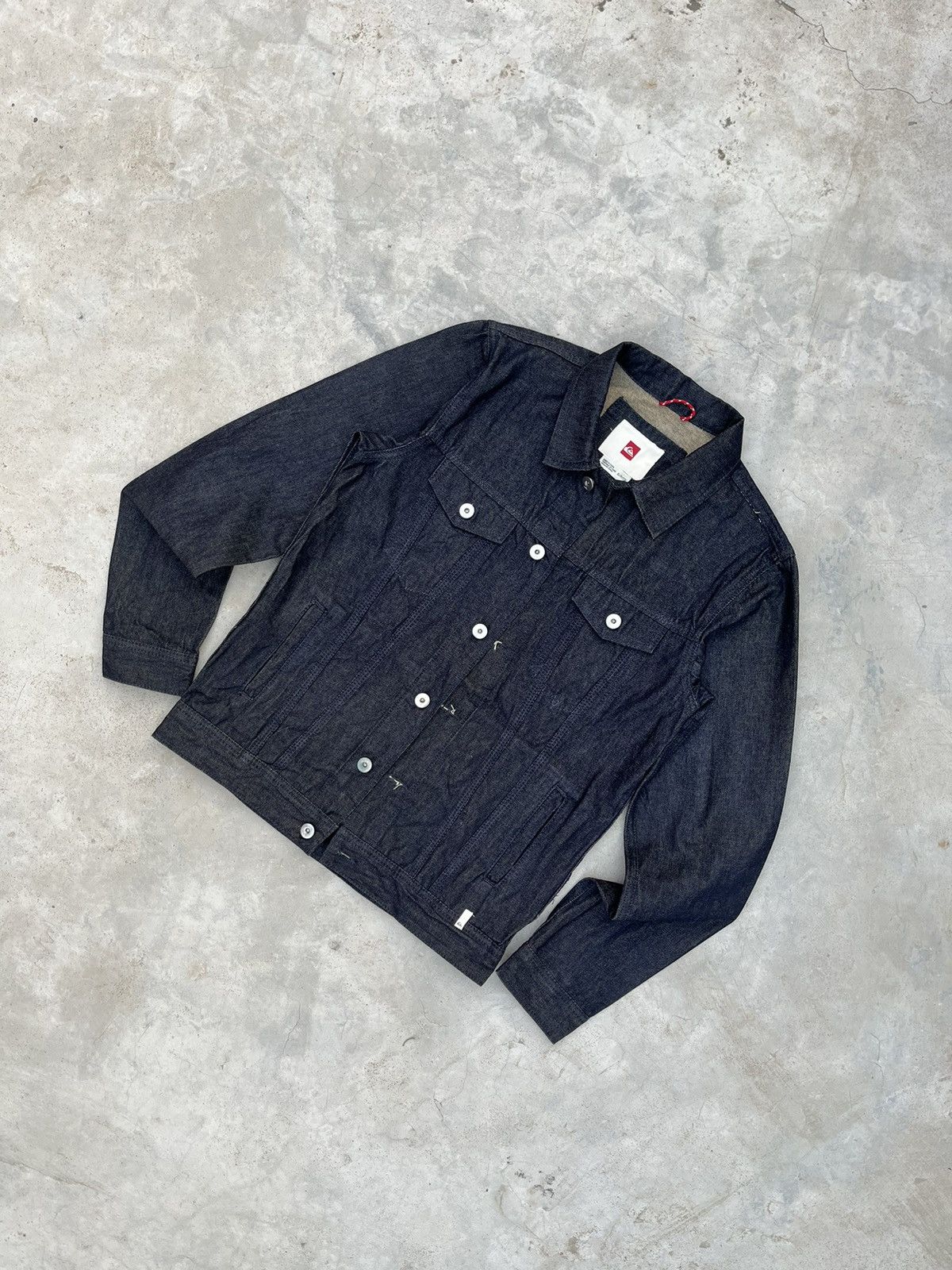 Quiksilver × Vintage VINTAGE RAW QUICKSILVER DENIM JACKET Size US XXS / EU 40 - 3 Thumbnail