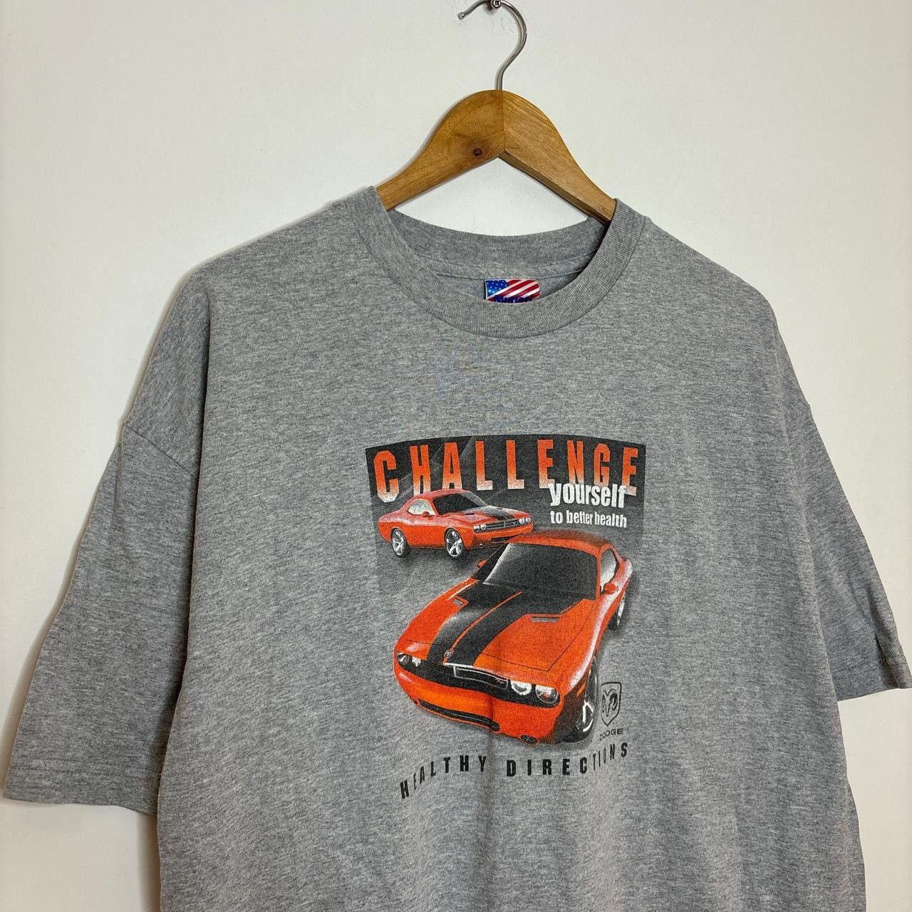 Vintage Y2K Dodge Challenger Graphic Tee Shirt Size US XL / EU 56 / 4 - 2 Thumbnail