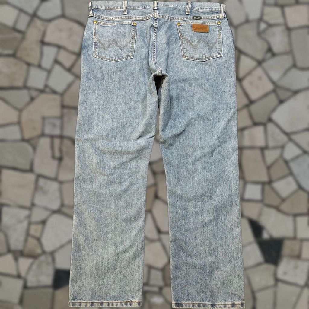 Wrangler Wrangler Jeans Western Denim 42x30 Regular Mens Five-Pocket Blue Wrangler 47MWZ Cowboy Cut Vintage No 80s 90s American Ranch Rodeo USA Classic Size US 42 / EU 58 - 1 Thumbnail