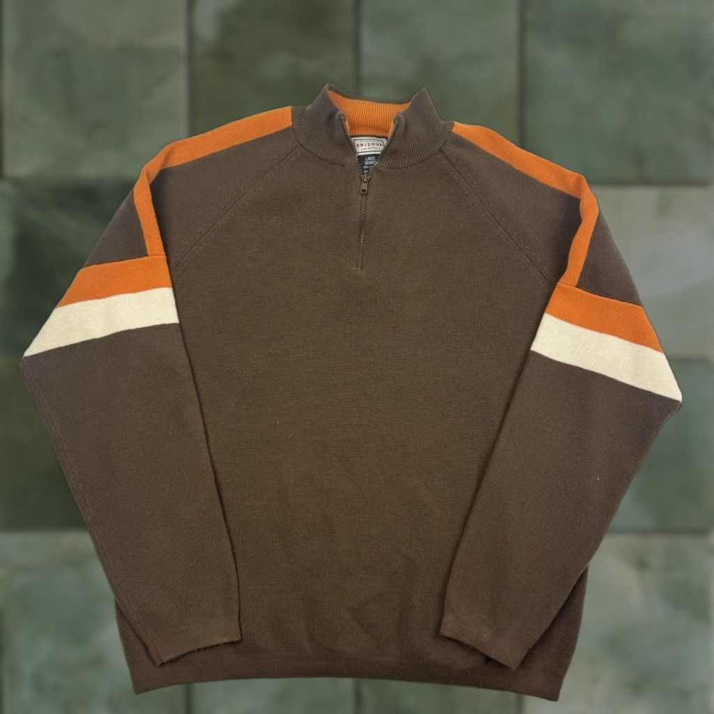 Vintage VINTAGE Arizona Jeans Company Sweater Adult Large Pullover 90s Y2K Hipster Brown Mens Size US L / EU 52-54 / 3 - 1 Thumbnail