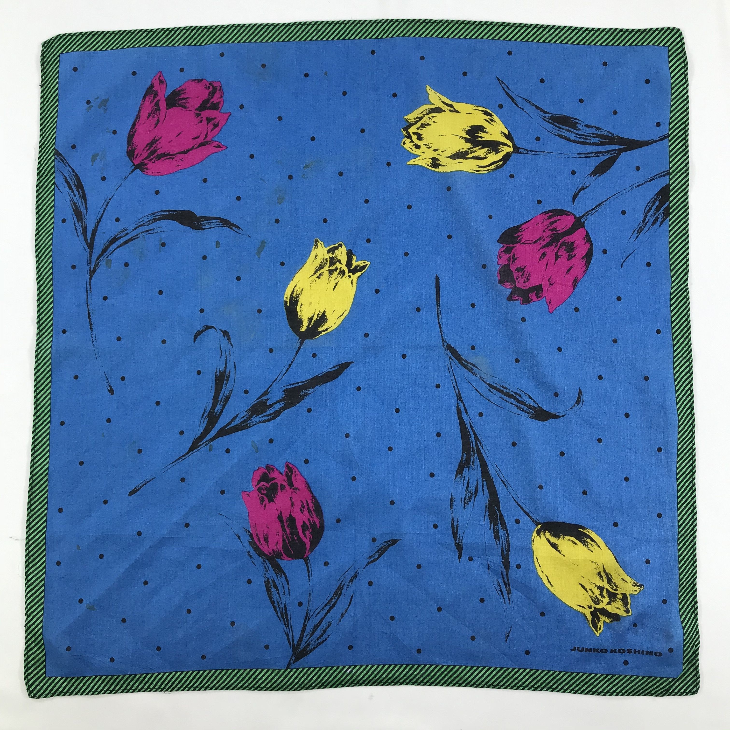 Mr. Junko × Vintage Junko Koshino Bandana / Handkerchief / Neckerchief - S1252 Size ONE SIZE - 1 Thumbnail