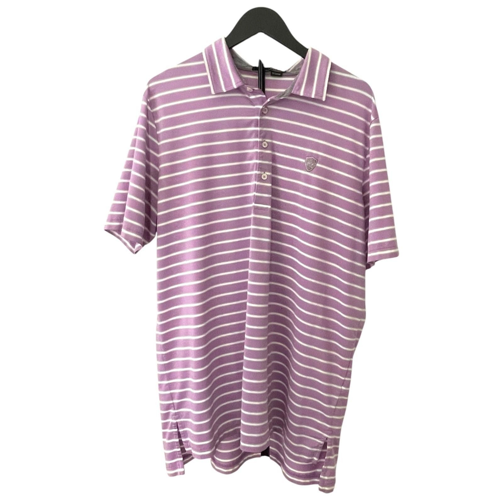 RLX Ralph Lauren Ralph Lauren RLX Golf Polo Mens XL Lavender Striped Shirt Size US XL / EU 56 / 4 - 1 Thumbnail