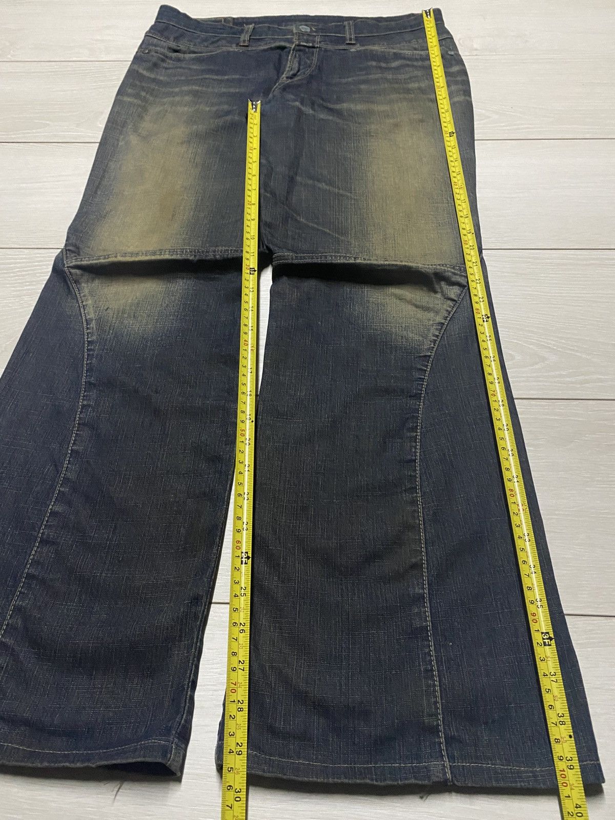 Marithe + Francois Girbaud Marithe Francois Girboud Mud Wash Whisker Super Baggy Size US 34 / EU 50 - 16 Thumbnail