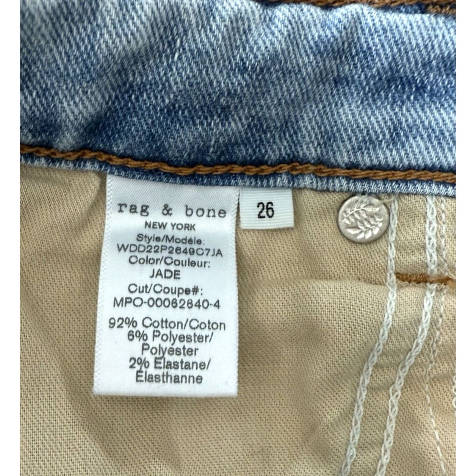 Rag & Bone rag & bone Nina High-Rise Ankle Flare Jeans Women 26 Light Blue Denim 5-Pocket Stretch Bohemian City Hippe Retro Logo 90s Womens Size 26" / US 2 / IT 38 - 6 Thumbnail