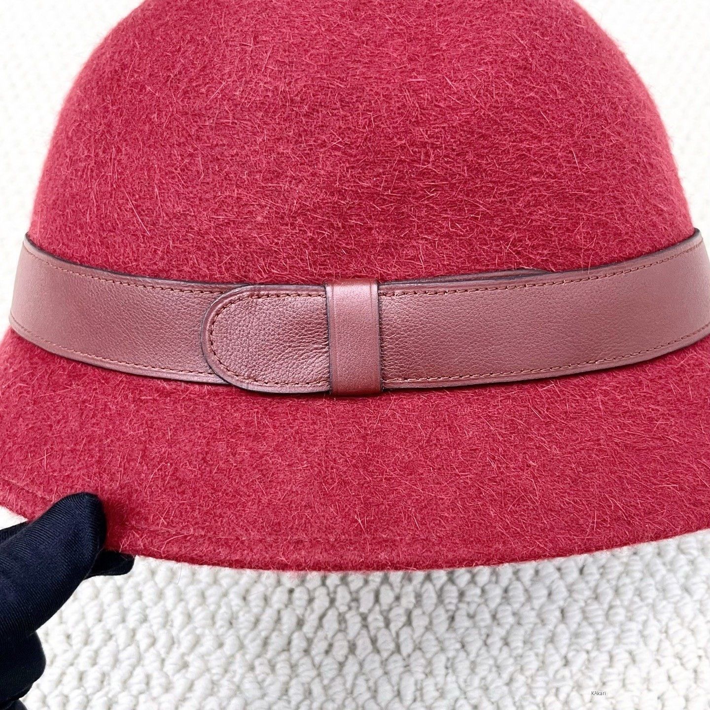 Hermes Hermes Red Rabbit Fur Fisherman Hat Size US XL / EU 56 / 4 - 4 Thumbnail