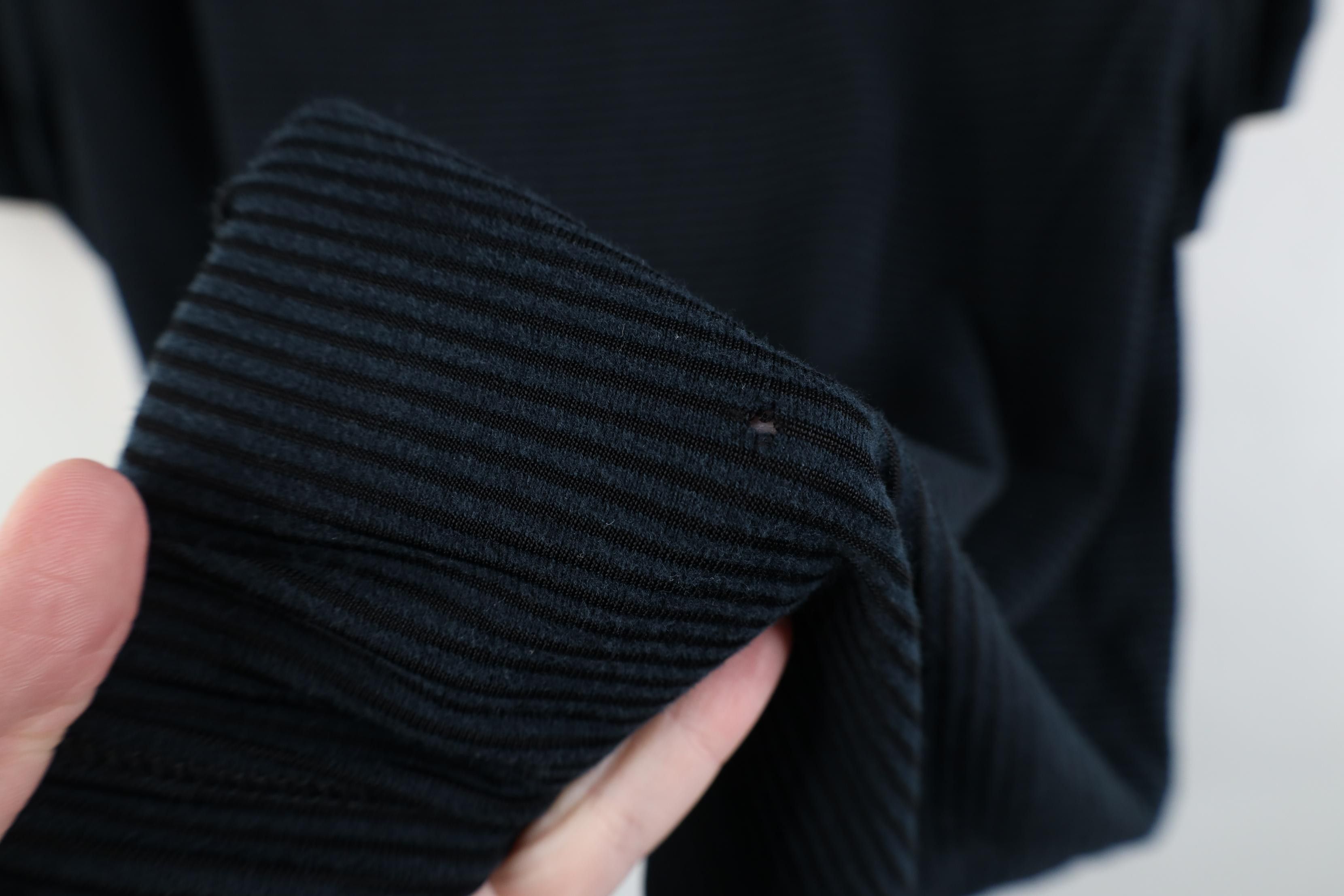 Vintage Vintage 90s Streetwear Ribbed Knit Ringer T-Shirt Black Size US M / EU 48-50 / 2 - 4 Thumbnail