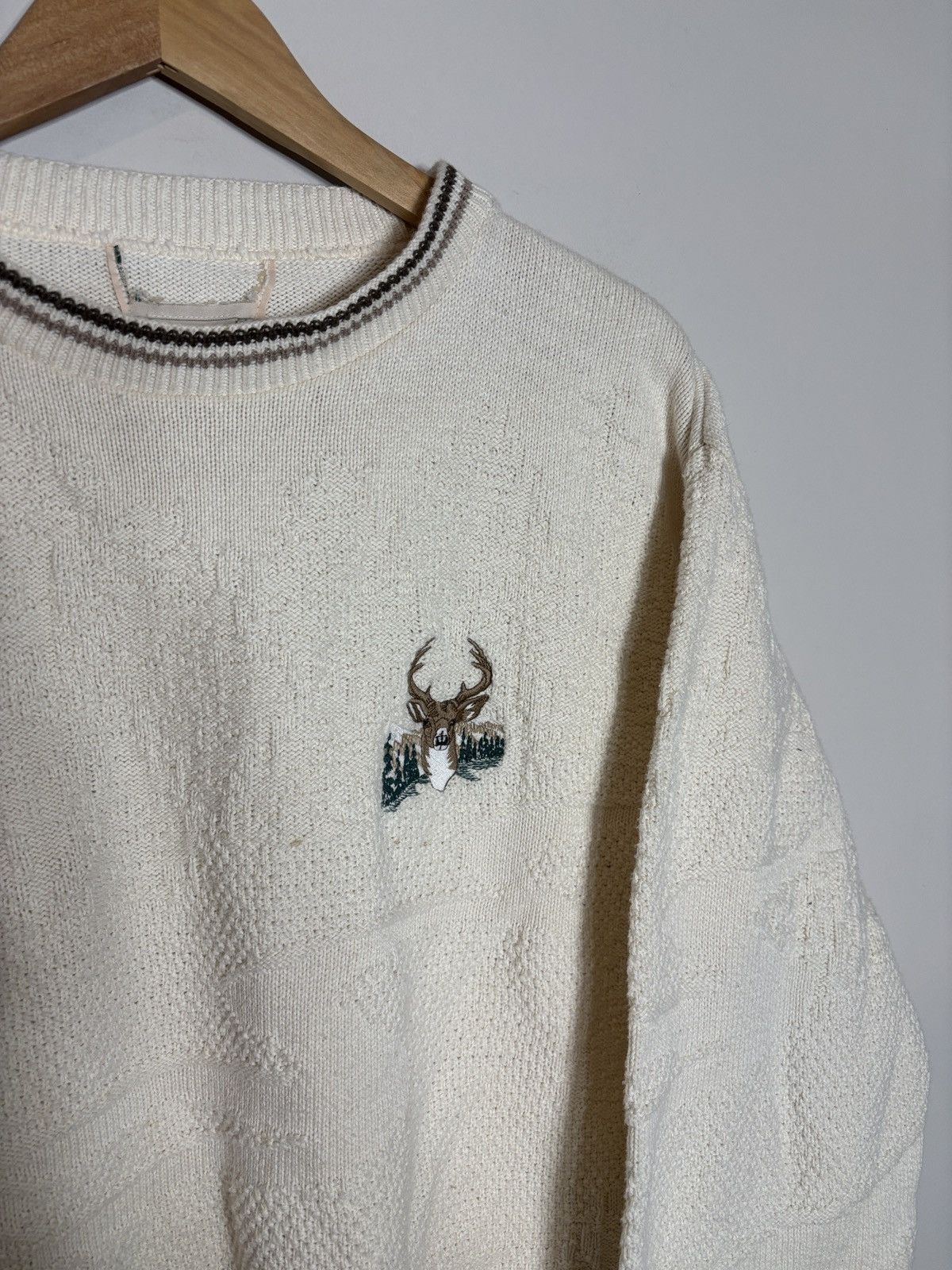 Vintage Vintage Cottage Deer Grandpa Sweater Large Size US L / EU 52-54 / 3 - 2 Thumbnail