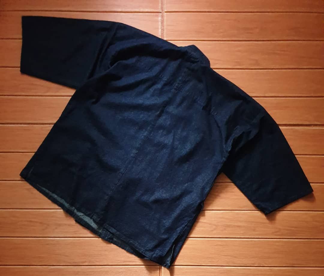 PPFM Blue indigo Samurai style denim kimono Size US XL / EU 56 / 4 - 11 Thumbnail